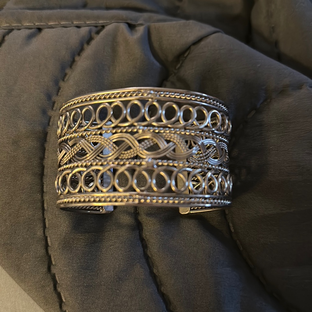 Silver Ornate Cuff Bracelet